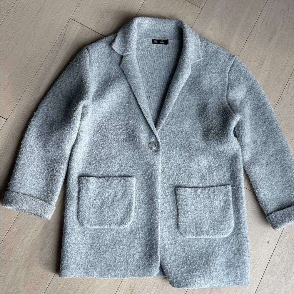 Women's Gray Wool Blend Coat